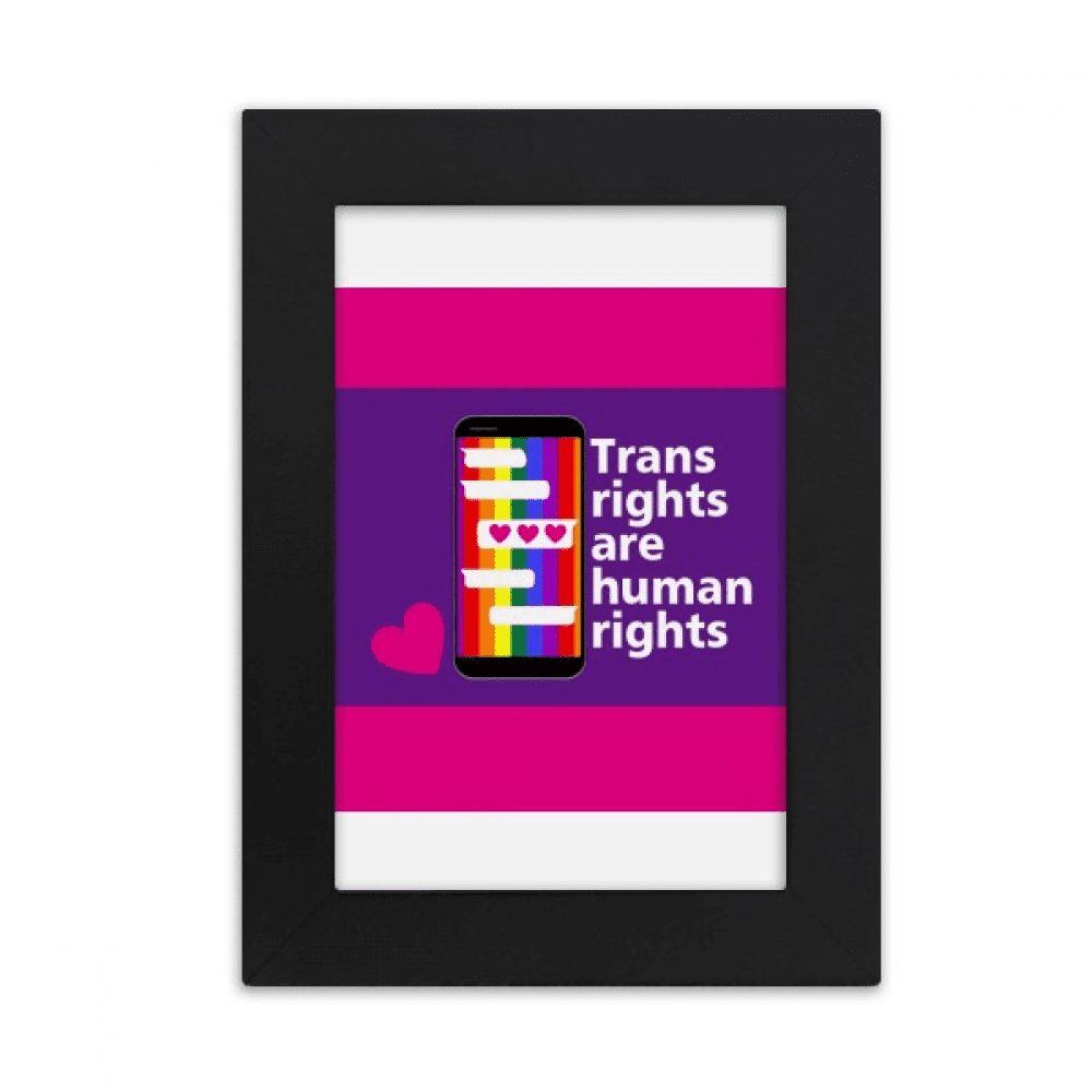 Trans Rights Are Human Rights Desktop Photo Frame Picture Display Art ...