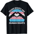 thumbnail image 1 of Trans Rights Are Human Rights LGBQT Transgender T-Shirt Black 4X-Large, 1 of 4