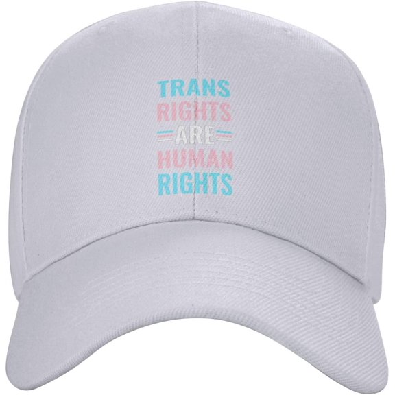Trans Rights are Human Rights LGBT Baseball Cap Women Trucker Hat Men Dad Hat Adjustable Sun Hat Cowboy Hat Black