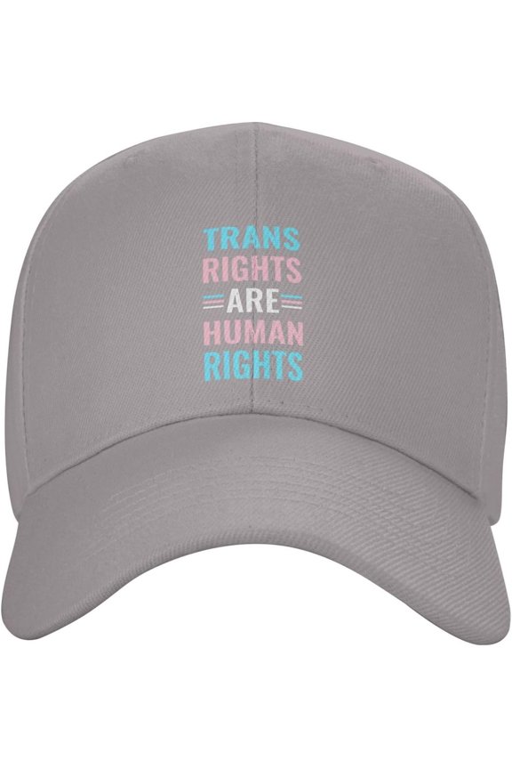 Trans Rights are Human Rights LGBT Baseball Cap Women Trucker Hat Men Dad Hat Adjustable Sun Hat Cowboy Hat Black