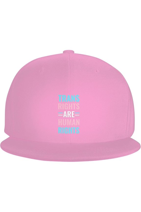Trans Rights are Human Rights LGBT Trucker Hat for Men Baseball Cap Women Dad Hat Adjustable Snapback Hat Black