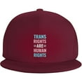 thumbnail image 1 of Trans Rights are Human Rights LGBT Trucker Hat for Men Baseball Cap Women Dad Hat Adjustable Snapback Hat Black, 1 of 8