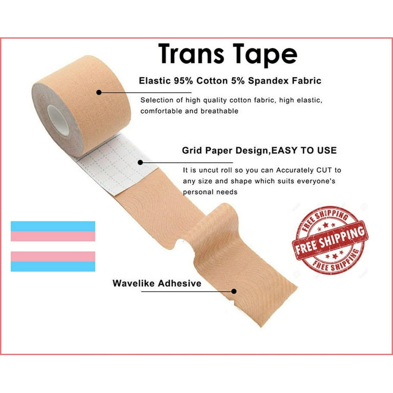 Trans Tucking Tape Latex Free Strong Adhesive Breathable Tucking Tape Trans  Men Chest Binding Tape Trans Tucking, Packing Trans Men 