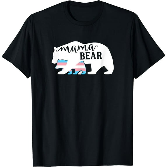Trans Transgender Mama Bear T-shirt LGBT Pride Flag Support