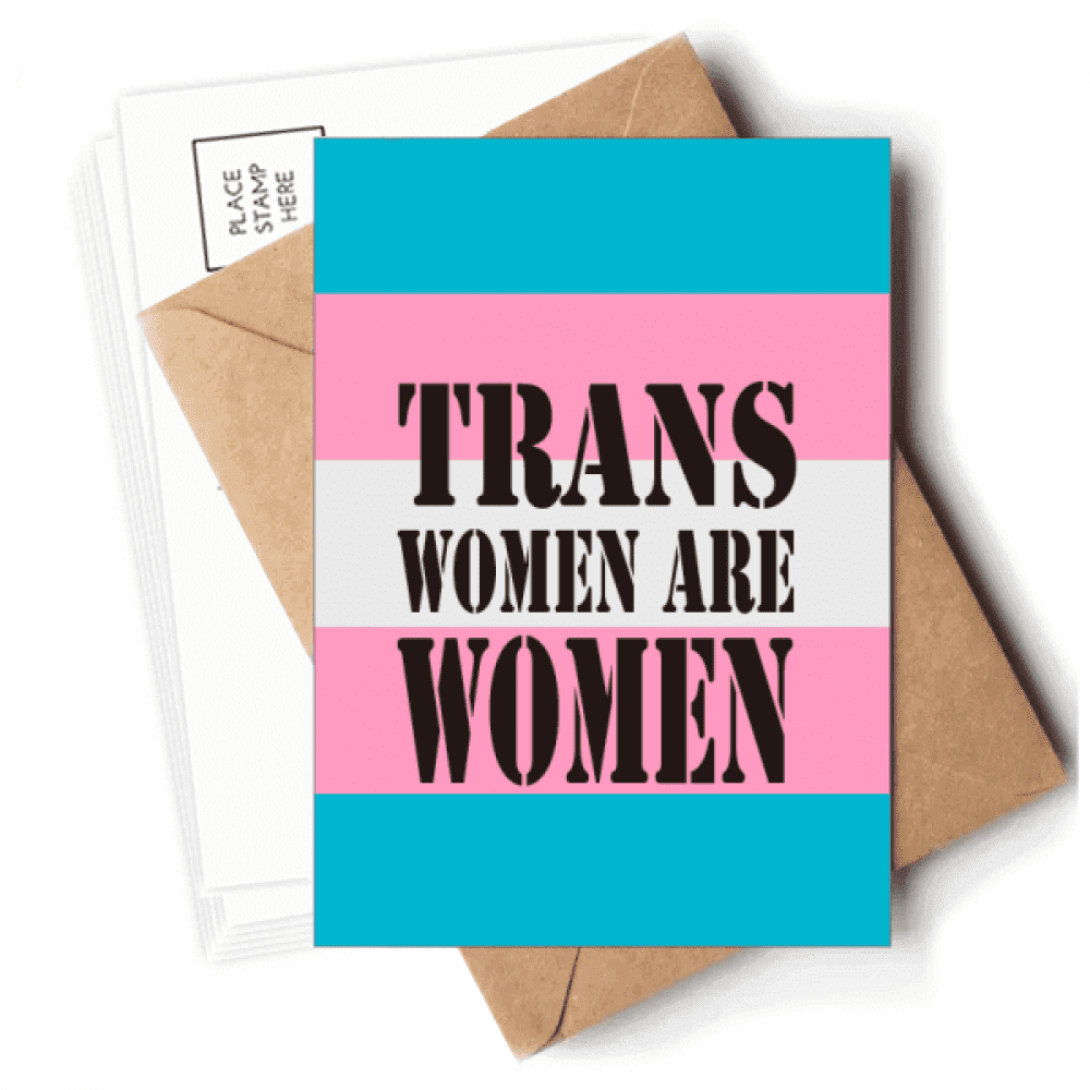 Trans Woman Support LGBT Transgender Postcards Envelopes Blank Note ...