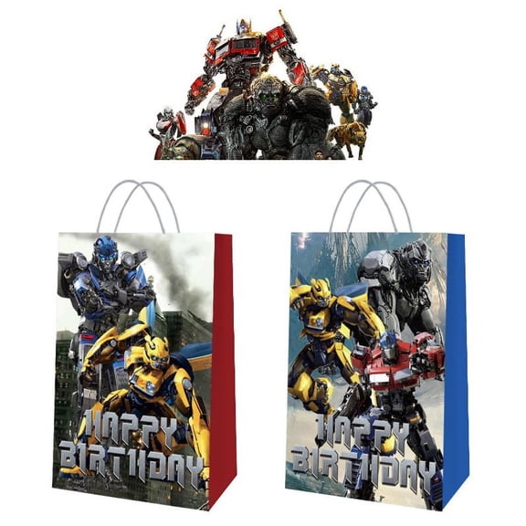 Trans-former Party Gift Bags Goodie Bags with Handle for Trans-former Birthday Decorations Party Supplies