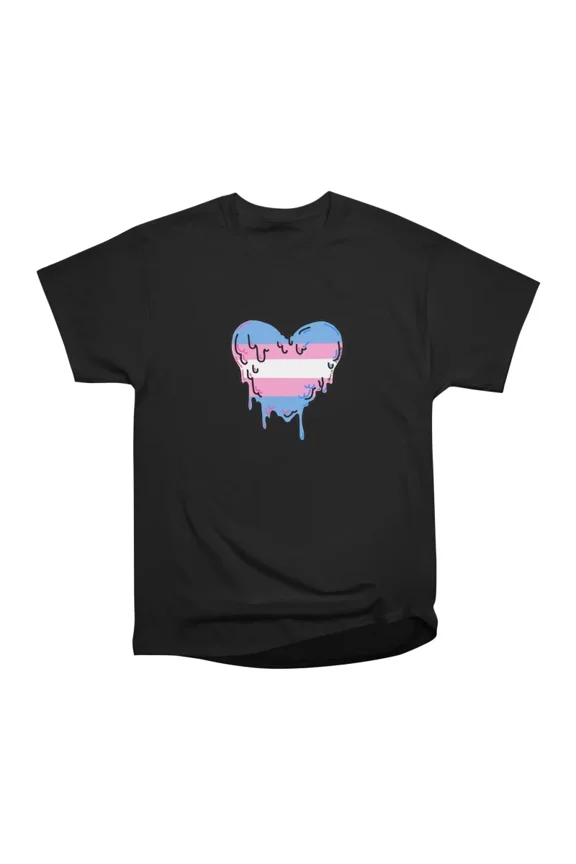 Trans heart T-Shirt Tee Gift For Him Merch For Her Apparel For Friend