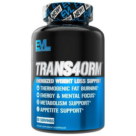 Trans4orm Thermogenic Fat Burner Supplement - EVL Nutrition Weight Loss Pills Metabolism Booster - Appetite Suppressant for Weight Loss Diet Pills for Men & Women (30 Servings)
