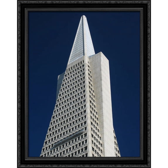 TransAmerica Building, San Francisco 28x36 Large Black Ornate Wood Framed Canvas Art