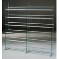 thumbnail image 1 of TransDeco Clear Tempered Glass Multimedia Storage DVD/CD Rack, 1 of 2