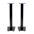 thumbnail image 1 of 32" Tempered glass & metal speaker stand in Gloss Black finish. Sold as pair, 1 of 2