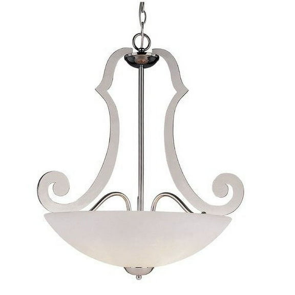 TransGlobe Lighting Three Light Laser Cut Pendant in Polished Chrome