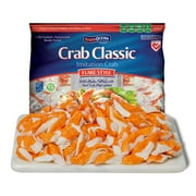 TransOcean Crab Classic Imitation Crab, Flake Style, 40 oz Plastic Bag, Gluten-Free, Fully Cooked