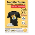 TransOurDream Iron on Heat Transfer Paper for Dark T Shirts (10 Sheets