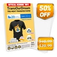 TransOurDream Printable Iron on Heat Transfer Paper for Dark Fabrics