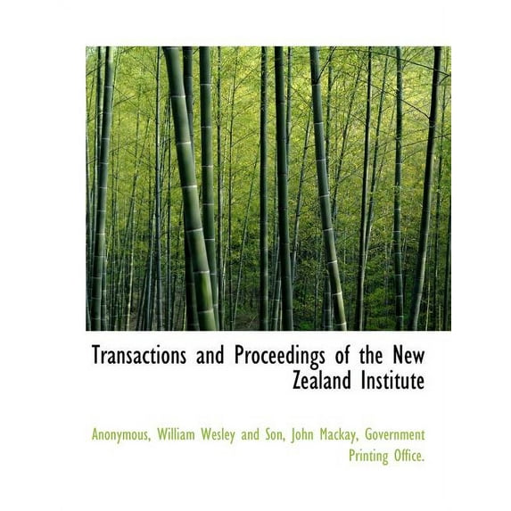 Transactions and Proceedings of the New Zealand Institute (Paperback)