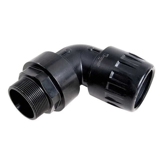 Transair Fitting, 1/2" Tube Size, Polyamide, Black 6609 17 22GR