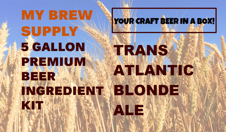 Transatlantic Blonde Ale Advanced ALL GRAIN 5 Gal Beer Recipe Kit My Brew Supply
