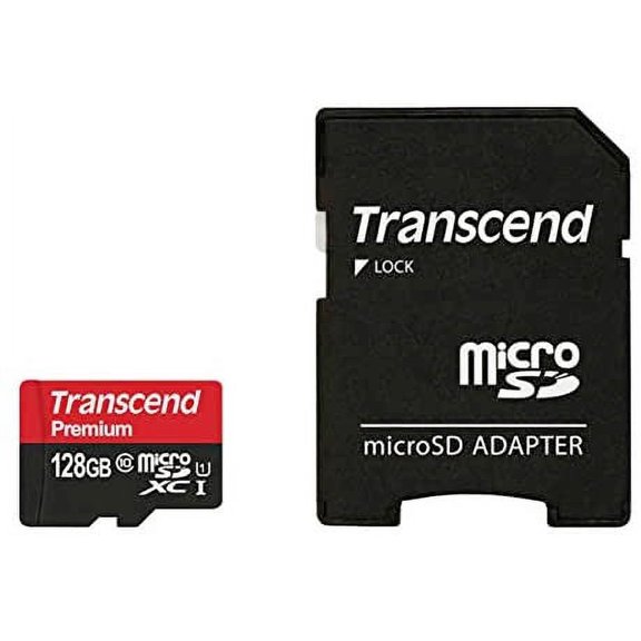 Transcend 128GB Premium 400x microSDXC UHS-I Memory Card with SD Adapter