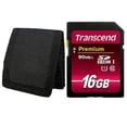 thumbnail image 1 of Transcend 16 GB  SDHC SD Class10 Memory Card + Memory Card Wallet, 1 of 4