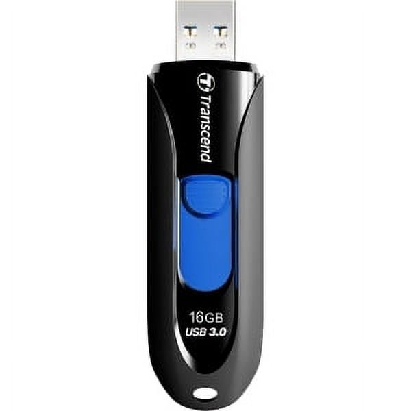 Transcend 16GB JetFlash 790 USB 3.0 Flash Drive - 16 GB - USB 3.0 - Black, Blue