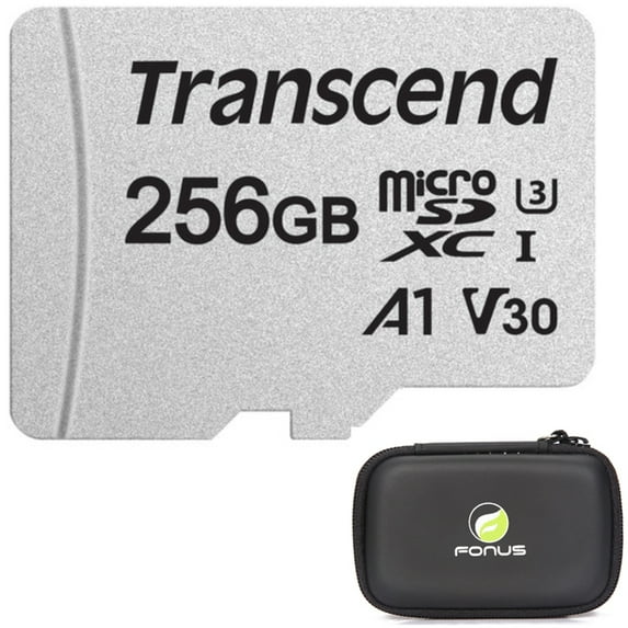 Transcend 256GB Memory Card w Hard Cover Carry Case for Samsung Galaxy A72 5G/A52 5G/A42 5G/A32 5G/A12 5G - High Speed MicroSD Class A1 V2V Compatible With Galaxy A72 5G/A52 5G/A42 5G/A32 5G/A12 5G