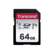 Transcend 300S - Flash memory card - 64 GB - Video Class V10 / UHS-I U1 / Class10 - SDXC UHS-I