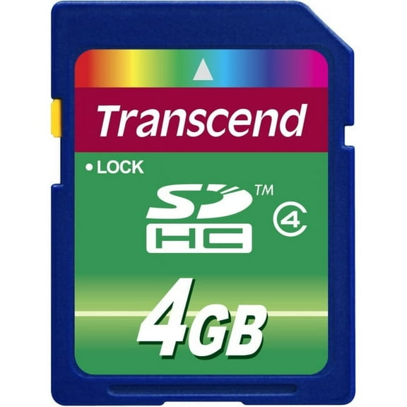 Transcend 4 GB Class 4 High Speed SDHC Flash Memory Card TS4GSDHC4