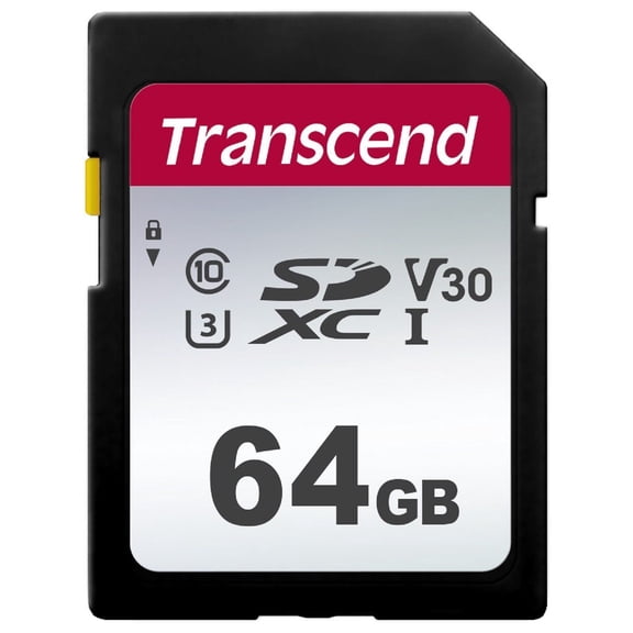 Transcend 64GB 300S SDXC Class 10 Memory for Nikon D850 D7500 D5600 D7000 D90