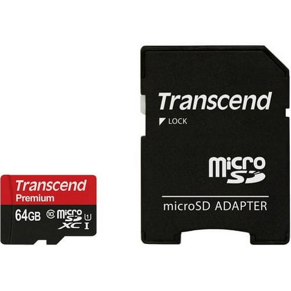 Transcend 64GB Memory Card for Samsung Galaxy A13 5G/A12 5G/A03s Phones - High Speed MicroSD Class 10 MicroSDXC Compatible With Galaxy A13 5G/A12 5G/A03s