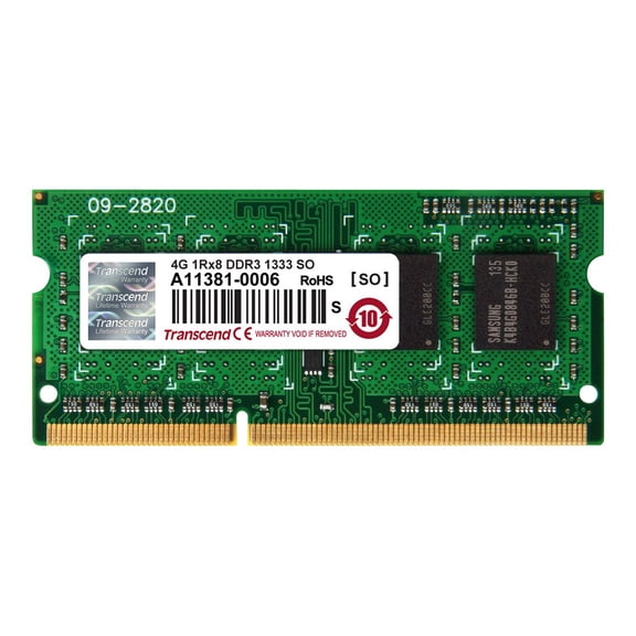 Transcend DDR3 1333 SO-DIMM 4GB 9-9-9 1Rx8