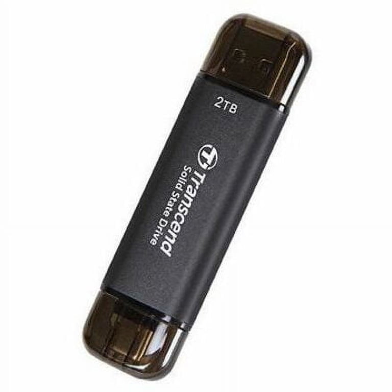 Transcend ESD310 2 TB Portable Solid State Drive, External, Black
