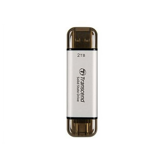 Transcend ESD310 - SSD - 2 TB - external (portable) - USB 3.2 Gen 2x1 (USB-C connector) - silver