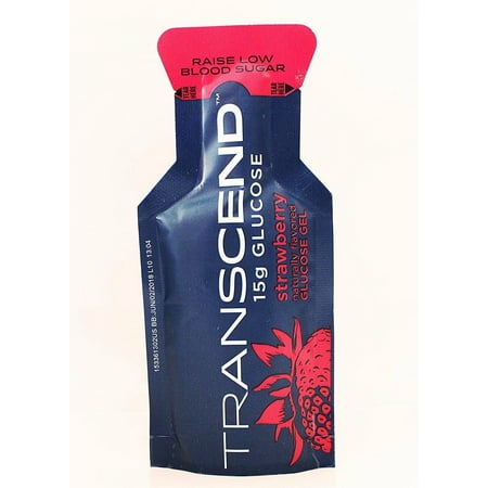 Transcend Glucose Gel, First Aid Room Supplies, Strawberry, (15g) - 10 Each