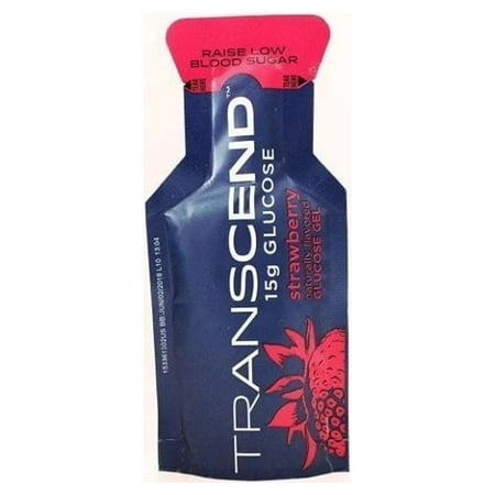 Transcend Glucose Gel, First Aid Room Supplies, Strawberry, (15g) - 2 Each