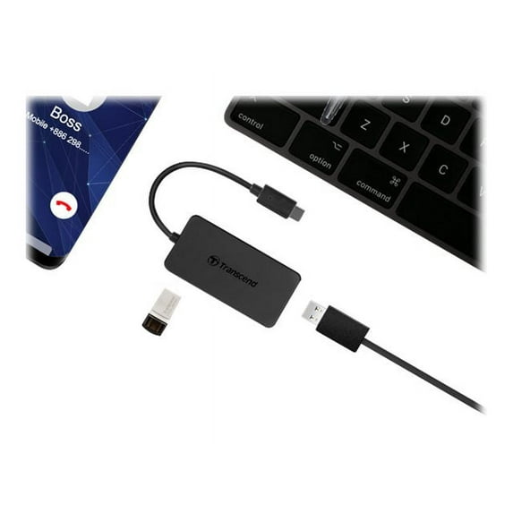 Transcend HUB2C - Hub - 4 x USB 3.1 Gen 1 - desktop