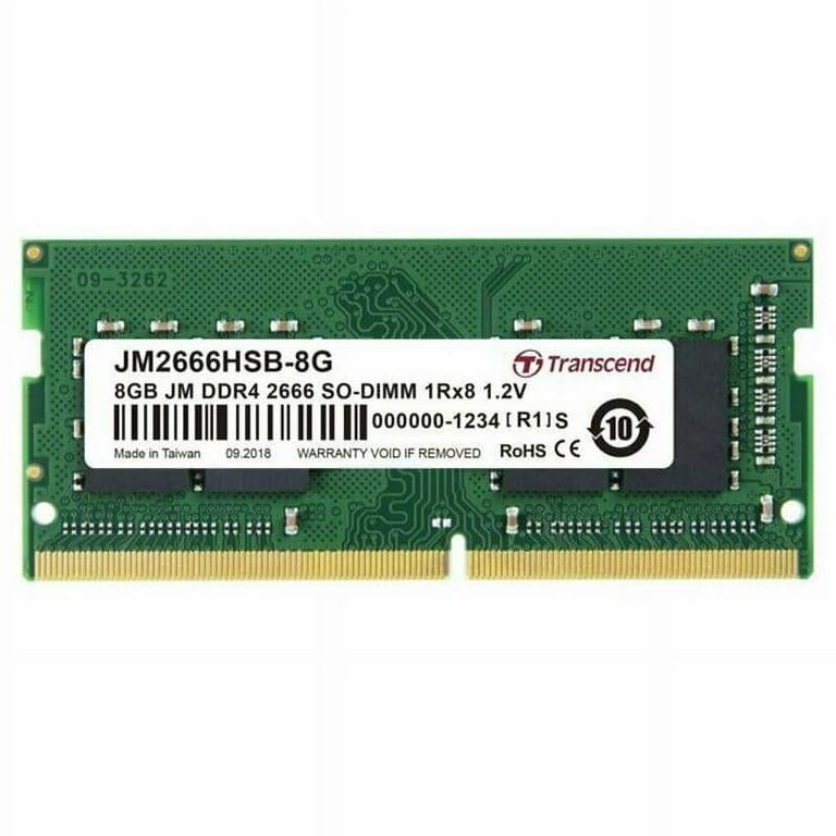 Barette RAM TRANSCEND - 8GB JM DDR4 2666 U-DIMM 1Rx16 1Gx16 - VELCH  TECHNOLOGY