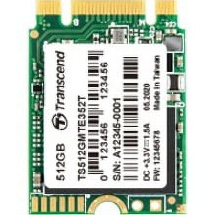 Transcend MTE MTE352T 512 GB Solid State Drive, M.2 2230 Internal, PCI Express NVMe (PCI Express NVMe 3.0 x2)