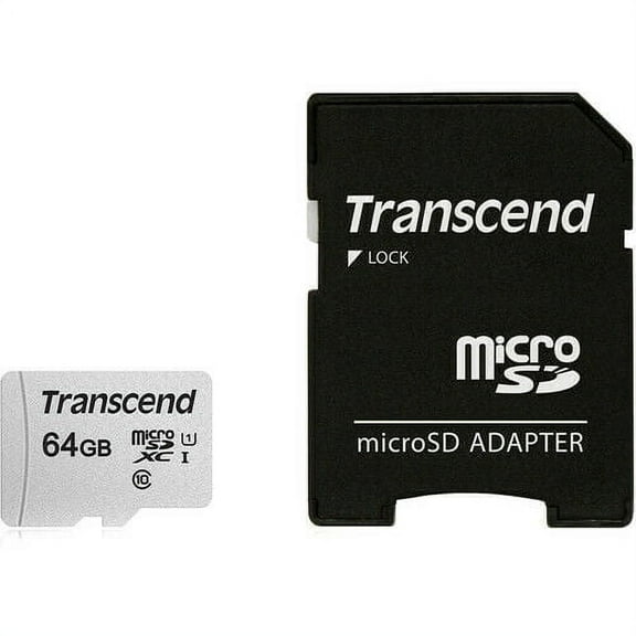 Transcend Micro Sdhc 64GB Class 10 Memory Card For for Samsung, HTC, LG, Google Android, Drones, Gopro Hero, Dashcam