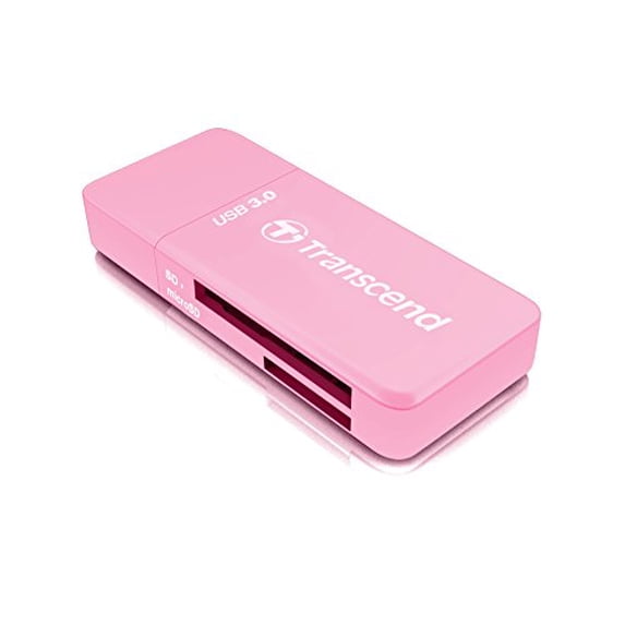 Transcend RDF5 USB 3.0 SDHC / SDXC / microSDHC/SDXC Memory Card Reader (Pink)