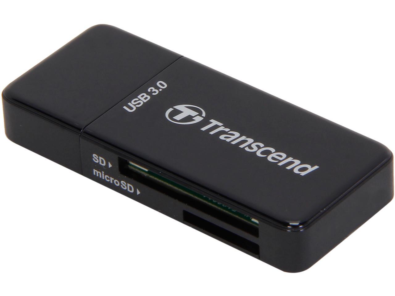 Transcend TS-RDF5K USB 3.0 Support SDHC (UHS-I), SDXC (UHS-I), microSD, microSDHC (UHS-I), and microSDXC (UHS-I) Flash Card Reader - image 1 of 6