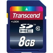 Transcend 8 GB SDHC Class 10 SD Memory Card - 2 Pack
