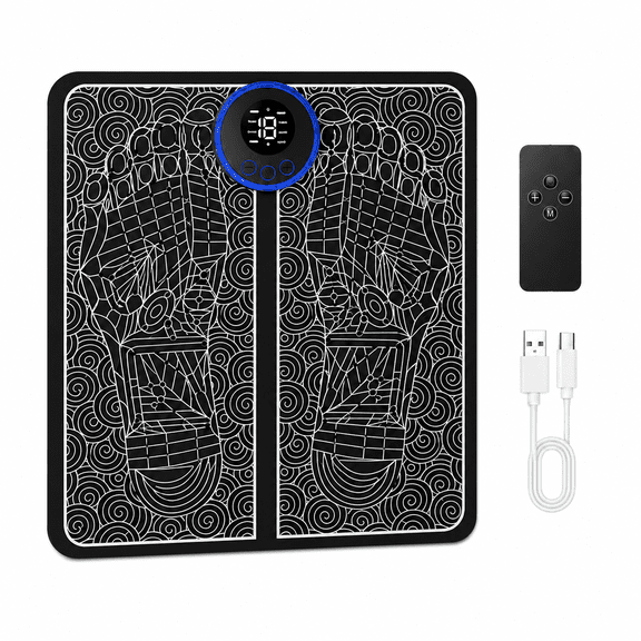 Transcutaneous Electronic Nerve Stimulator, EMS Foot Massager, for Increase Local Blood Circulation, LCD Display Screen