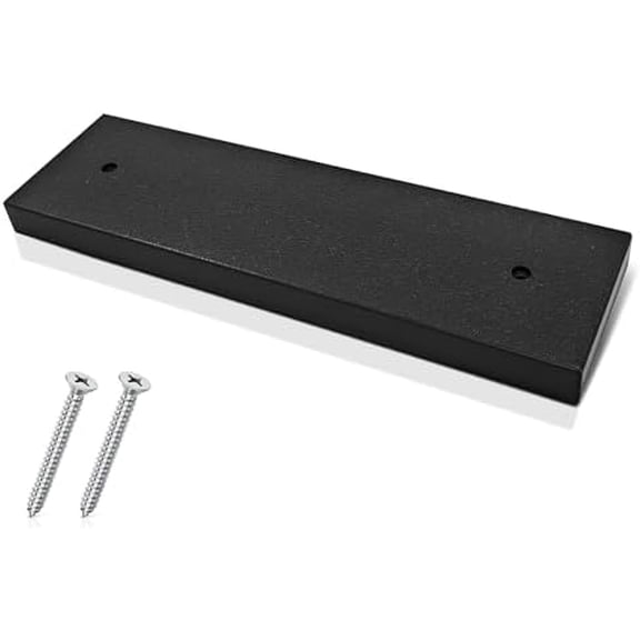 Transducer Mounting Board, Boat Transom Mounting Plate for Fish Finders & Transducers, 12" X 3.5" X 3/4", Transducer Mount Block Hardware Kit, Universal, Marine-Grade, Black, 1 Pack