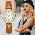 thumbnail image 1 of Transer Savings Clearance 2023! Numerals Classic Fashion Leather Strap Watch Quality Gift Watch Women's Watch, 1 of 6