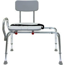 Transfer Bench Sliding with Cut Out Adjustable Height Legs,Include Seat Belt Lightweight Plastic Benches for Bath Tub and Shower with Back Non-Slip Seat