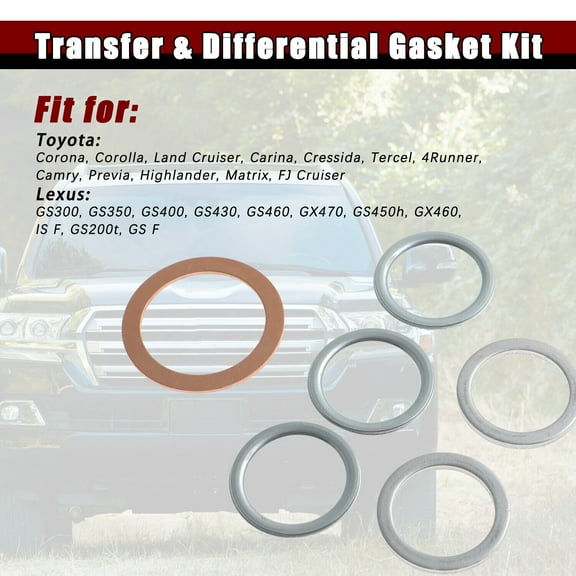 Transfer & Differential Gasket Kit for Lexus GS450h GX460 IS F GS200t GS F