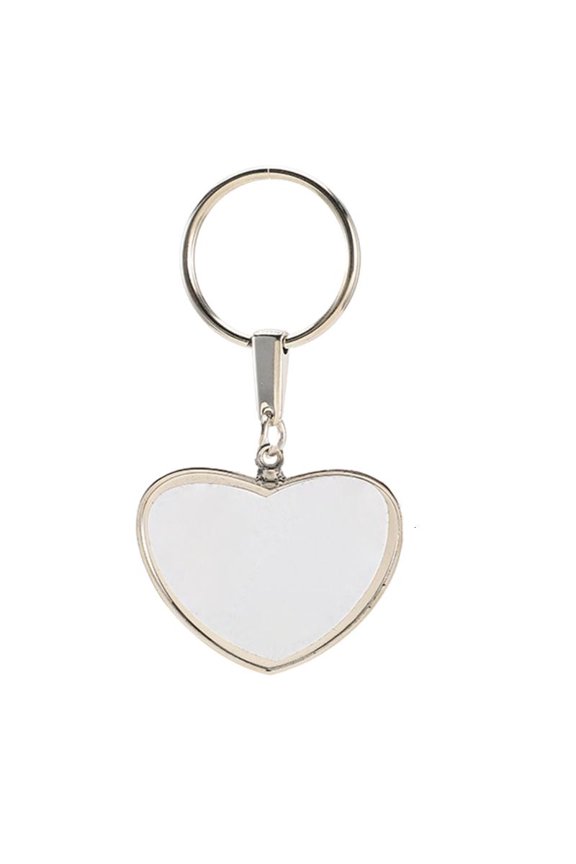 Novel Heart Shape Blank Thermal Transfer Keychain Accessories Sublimation Blank Keychain Bag Ornaments Gifts