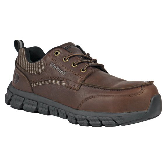 HOSS Women's Transfer Composite Toe ESD Slip-On Work Shoe Brown Full Grain - 30205