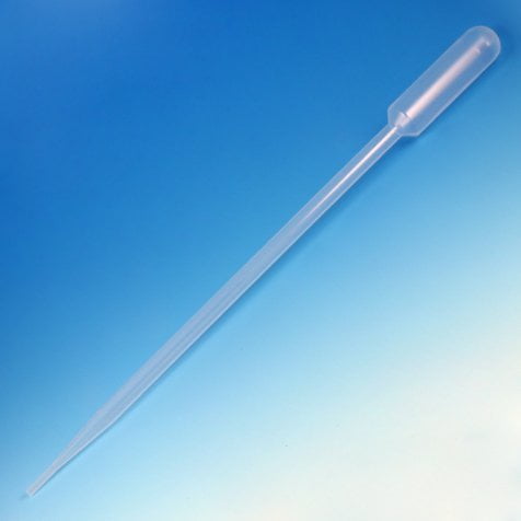 Transfer Pipet, 15mL, Graduated to 5mL, Extra Long, 215mm (8.5 Inches Long), 250/Box, Box of 250$$Other